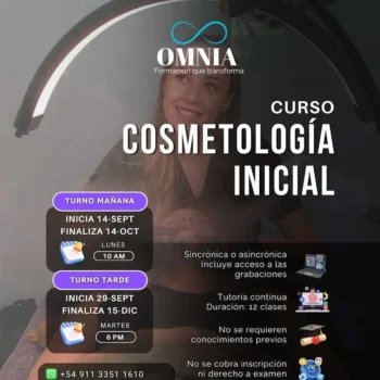 COSMETOLOGÍA INICIAL - Inicios Septiembre