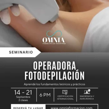 OPERADORA FOTODEPILACIÓN - 14 y 21 de Septiembre