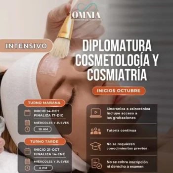 DIPLOMATURA EN COSMETOLOGÍA Y COSMIATRÍA INTENSIVO - Inicios Octubre