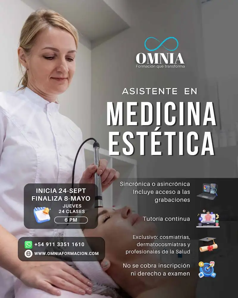 ASISTENTE EN MEDICINA ESTÉTICA - Inicio 24 de Septiembre