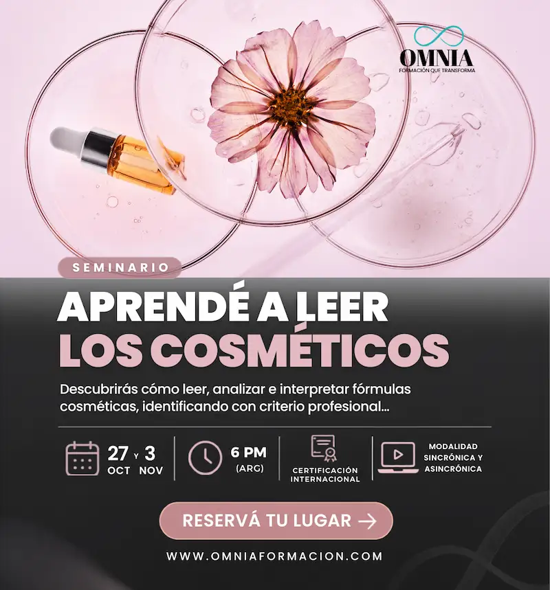 APRENDE A LEER LOS COSMÉTICOS - 27/octubre y 3/noviembre (6 PM)