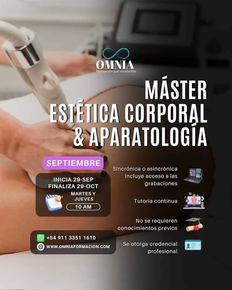 MÁSTER ESTÉTICA CORPORAL & APARATOLOGÍA - Inicio 29 de Septiembre